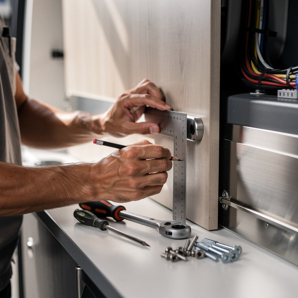 Dr. David's Tools and Fixtures Garage custom RV design consultation and planning process with detailed floor plan layouts