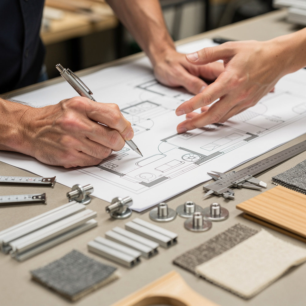 Dr. David's Tools and Fixtures Garage free initial RV consultation - discussing custom build vision and project feasibility